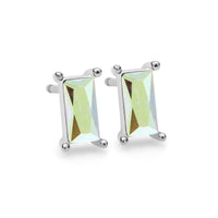Advent Baguette Birthstone Studs - Silver