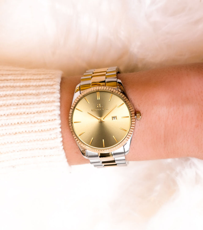 Silver Chain Champagne Belgravia 36 Watch
