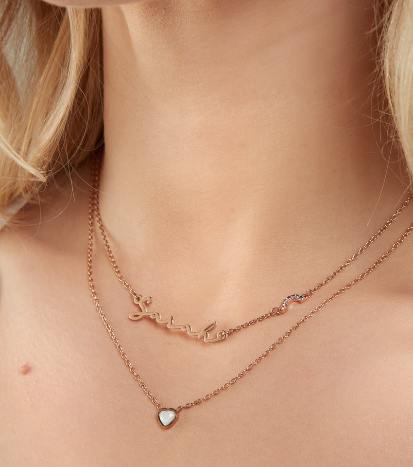 Karen Walker | Silver Mini Heart Necklace | Silvermoon Jewellers