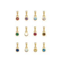 Stories Initial & Birthstone Necklace (Gold)