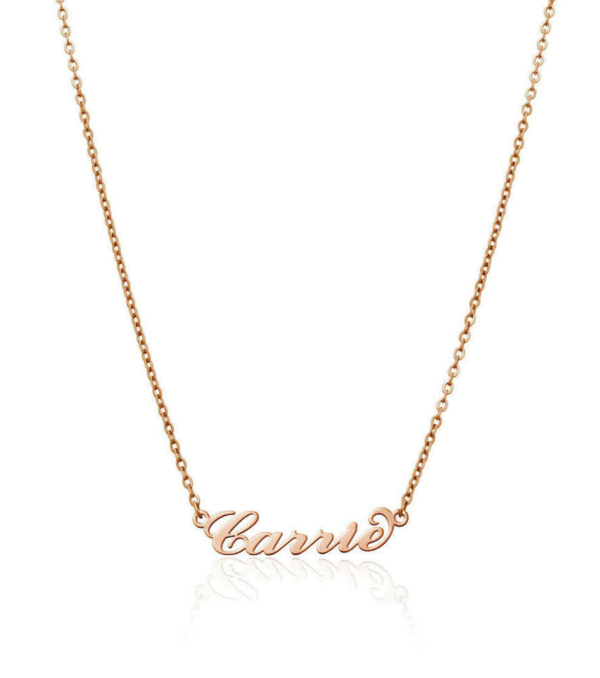 Carrie Name Necklace (Rose Gold)