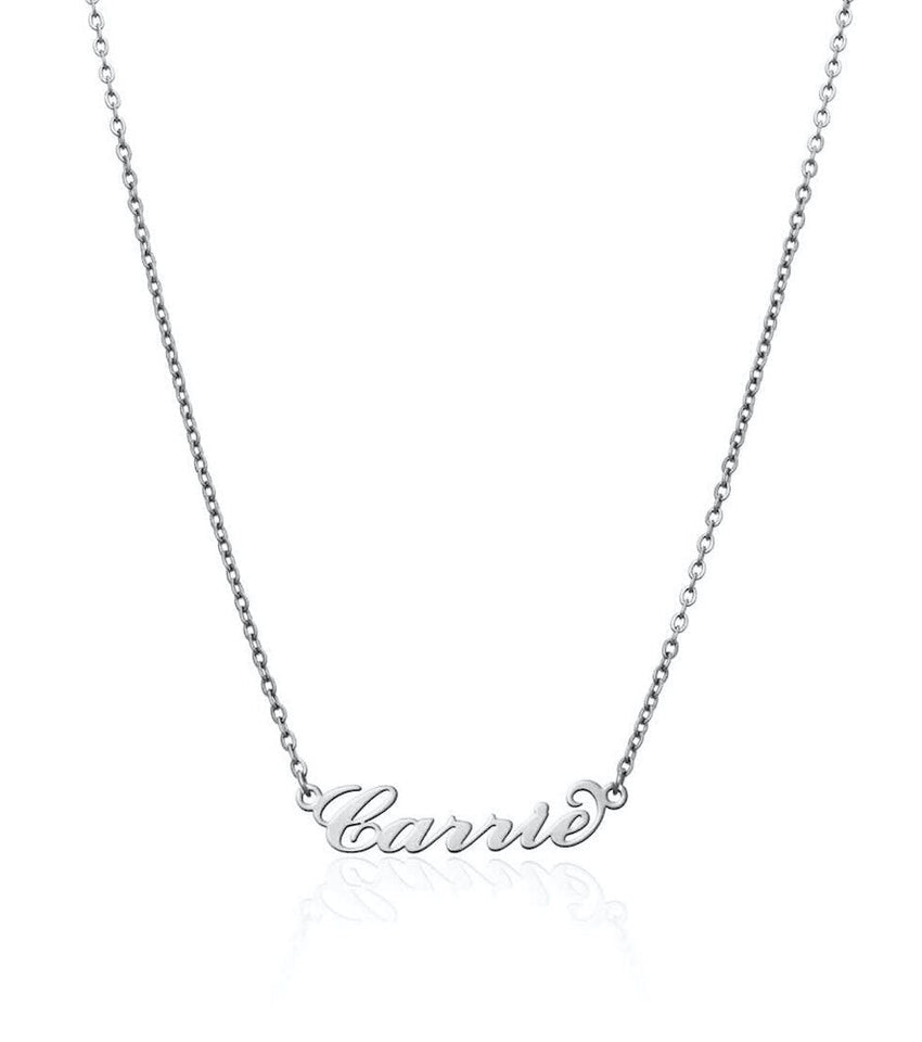 Carrie Name Necklace (Silver)