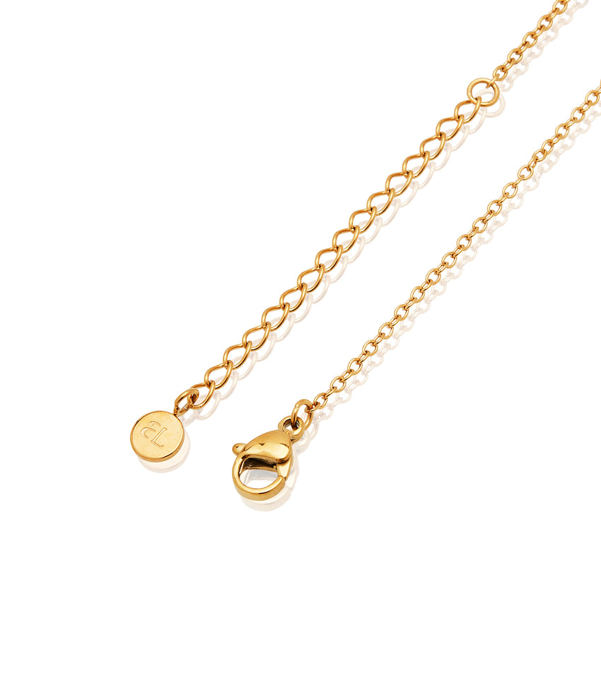 Interlinked Crystal Necklace (Gold)