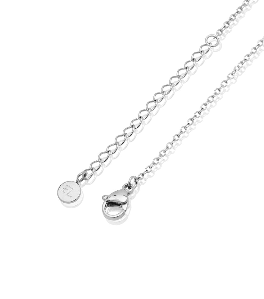 Silver 925] Snake Chain Necklace + Rollo Chain Y Necklace