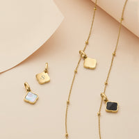 Rose Quartz Clover Necklace (Gold)