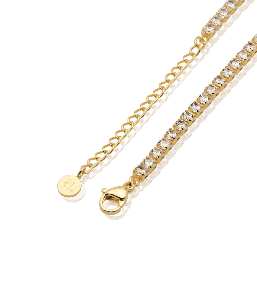 Custom Name Tennis Necklace (Gold)