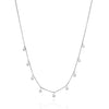 Crystal Droplet Necklace (Silver)