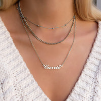Carrie Name Necklace (Silver)