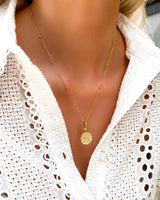 Circular Sphere Chain Necklace (Gold)