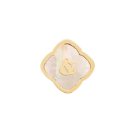 Rosette Pearl Clover Charms (Gold) - &