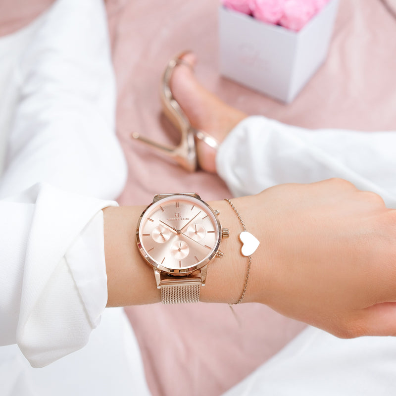 Little Luxe Heart Bracelet (Rose Gold)