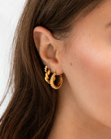 Croissant Twisted Hoops (Gold)