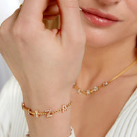 Crystal Custom Name Bracelet (Gold)