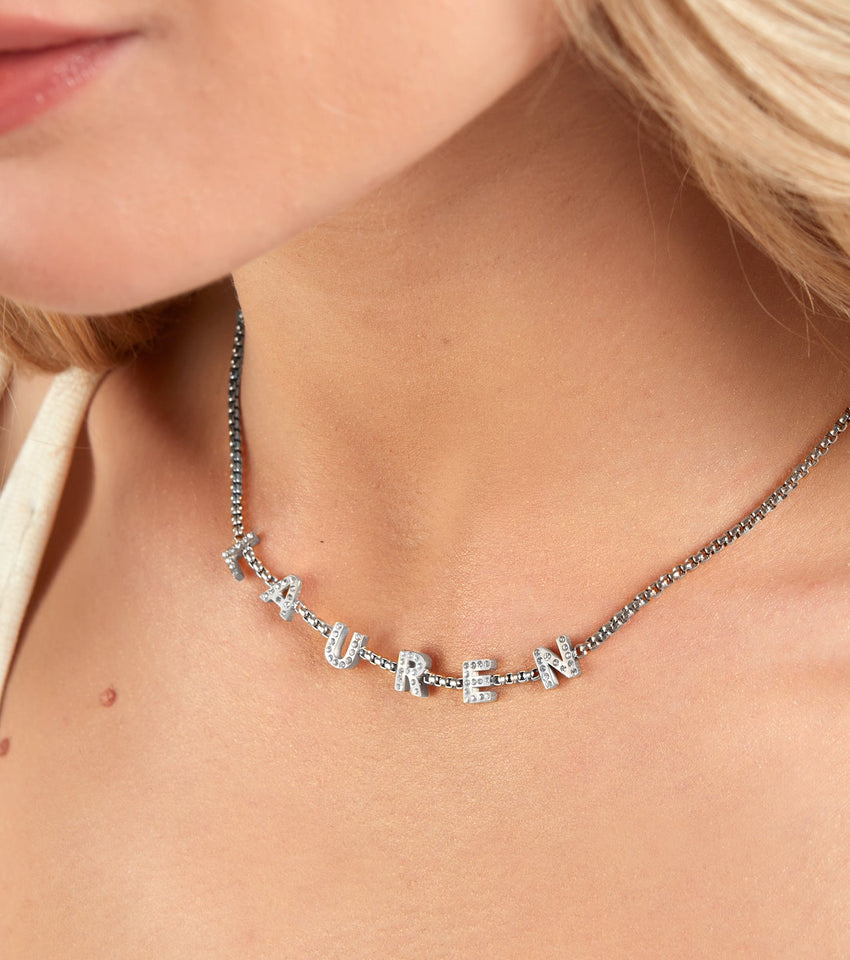 Crystal Custom Name Necklace