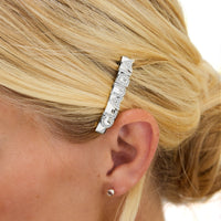 Crystal Name Hair Clip (Silver)