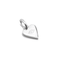 Custom Stamped Heart Pendant Necklace (Silver)