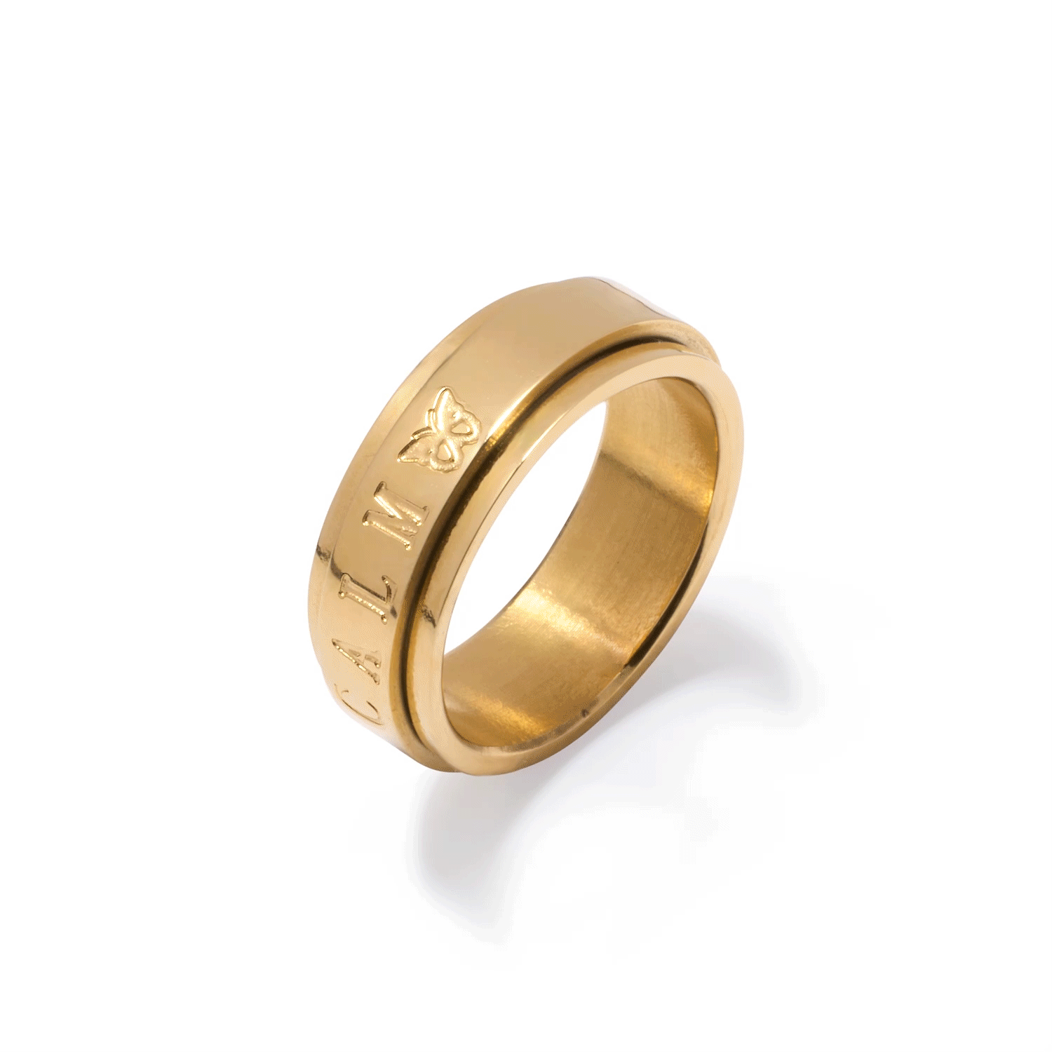 10k Two tone Gold baby for boys or girlsLetter Name Personalized Monogram  Initial Y Band Ring Measures 6.6x3.50mm Wide S - Walmart.com