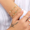 Custom Color Enamel Name Bracelet (Gold)