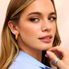 Custom Name Color Enamel Hoop Earrings (Gold)