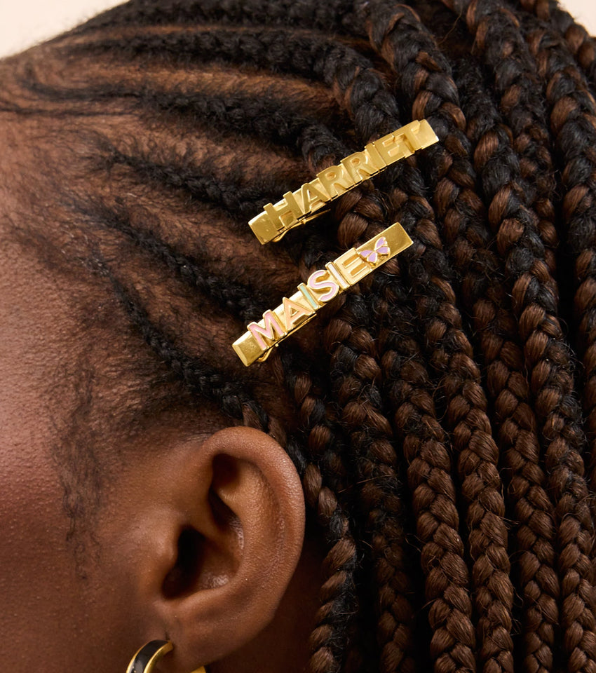 Custom Name Hair Clip (Gold)