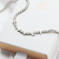 Custom Name Tennis Necklace (Silver)
