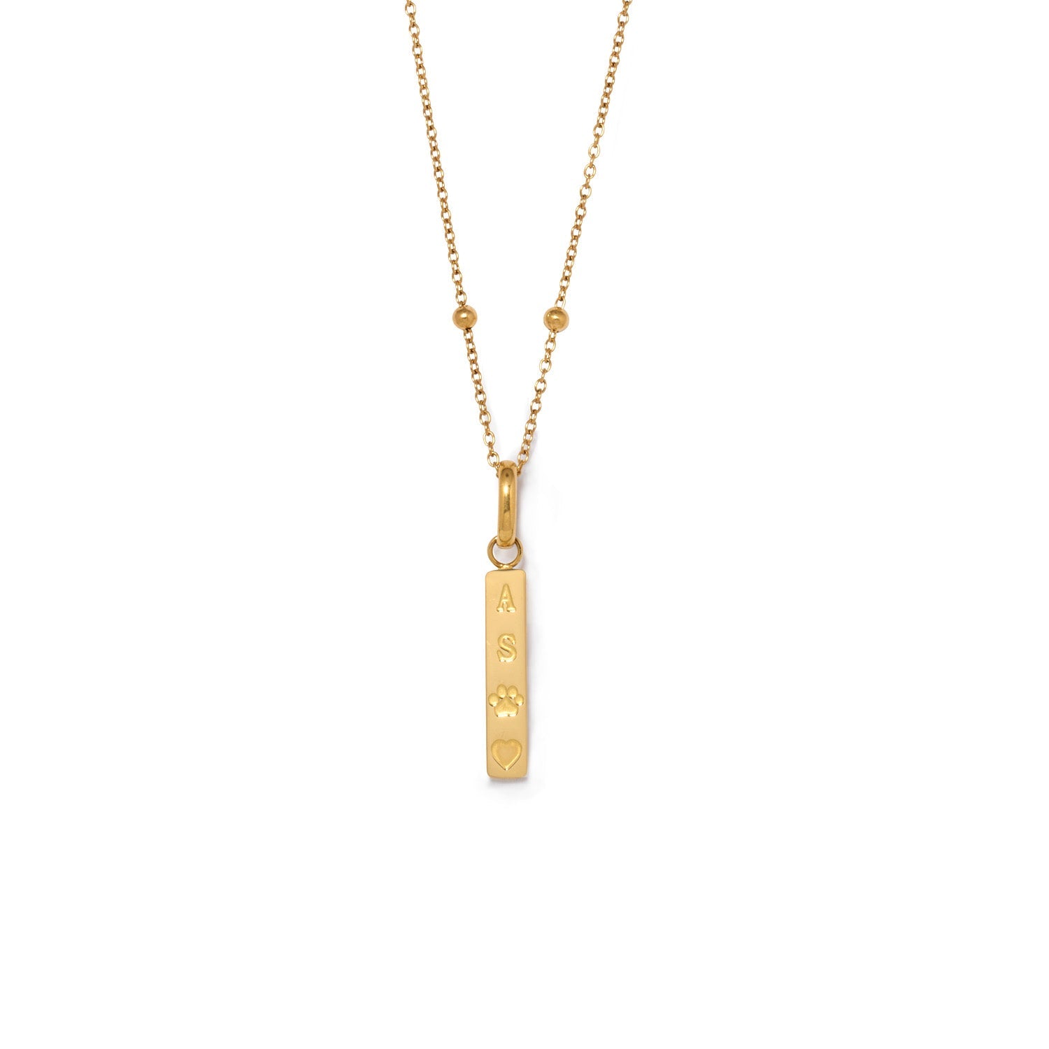 Custom Stamped Bar Pendant Necklace (Gold) – Abbott Lyon US