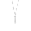 Custom Stamped Bar Pendant Necklace (Silver)