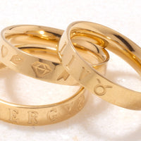 Custom Stamped Name Ring (Gold)