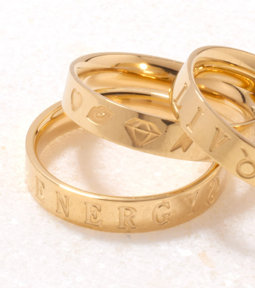 Custom Stamped Ring (Gold)