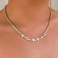 Custom Name Tennis Necklace (Gold)