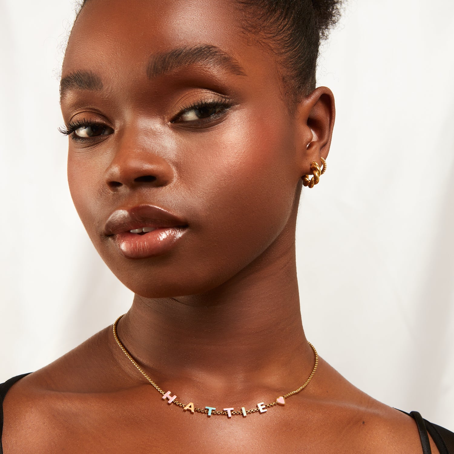 Name necklace and earrings on sale