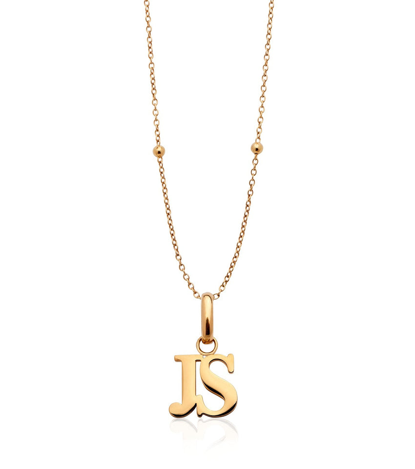 Double Initial Necklace (Gold)