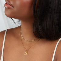 Double Initial Necklace (Gold)