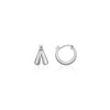 Double Curve Hoops (Silver)