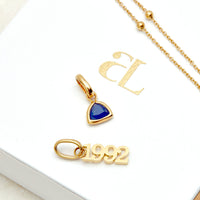 Vertical Editorial Date Necklace (Gold)