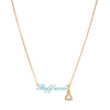 Enamel Carrie Name Necklace (Gold)