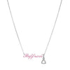 Enamel Carrie Name Necklace (Silver)