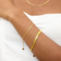 Fine Snake Chain Bracelet (Gold)