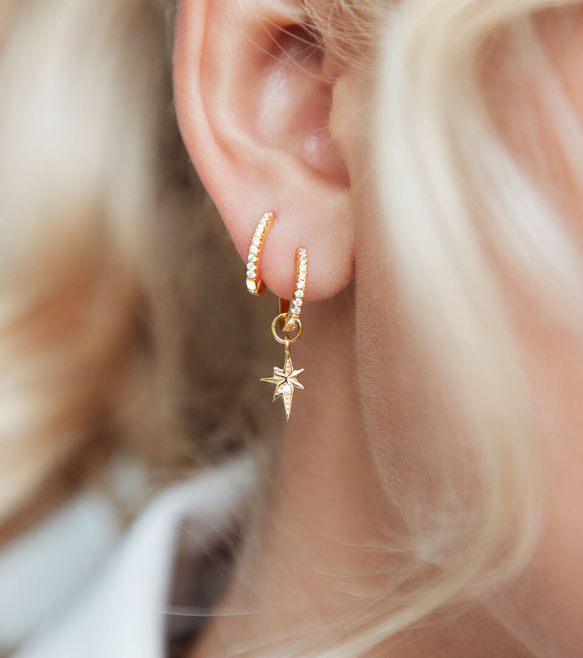 Silver Crystal Hoop Earrings – So Fetch