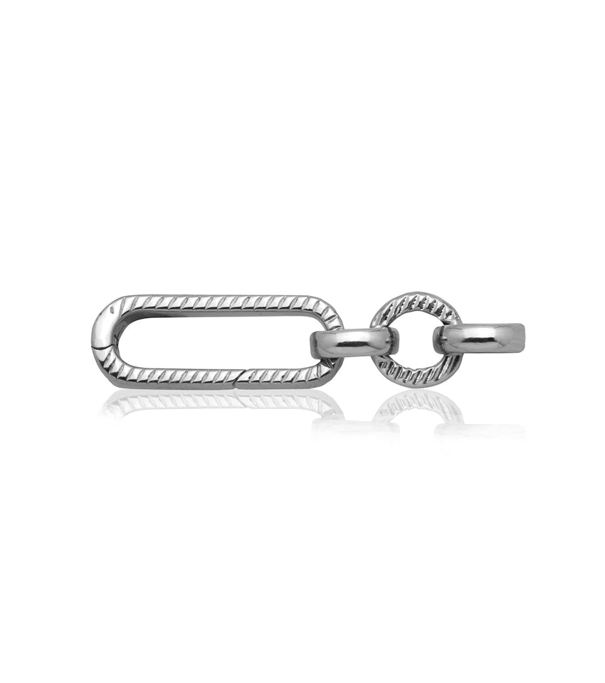 1.5-Inch Figaro Chain Extender (Silver)