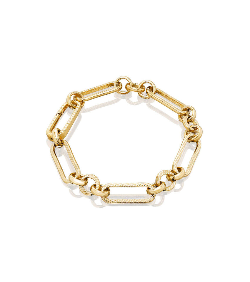 Figaro Chain Bracelet (Gold)