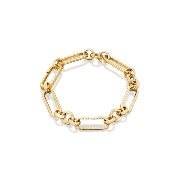 Figaro Chain Bracelet Gold v2