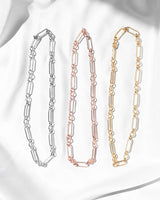 Figaro Chain Necklace (Rose Gold)