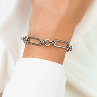 Figaro Chain Bracelet (Silver)