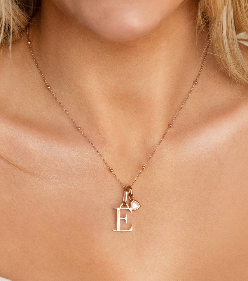 Droplet Birthstone Pendant (Rose Gold)