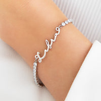 Signature Name Tennis Bracelet (Silver)