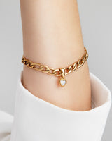 Medium Figaro Chain Bracelet (Gold)