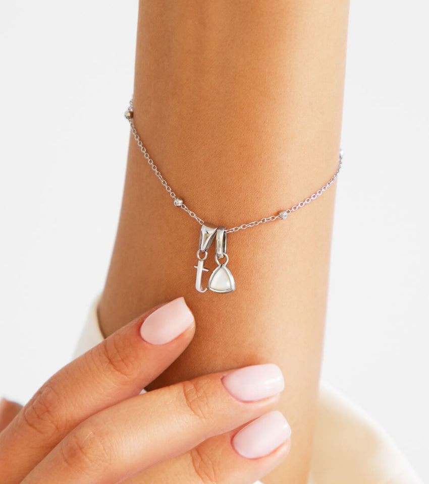 Lowercase Initial Pendant (Silver)