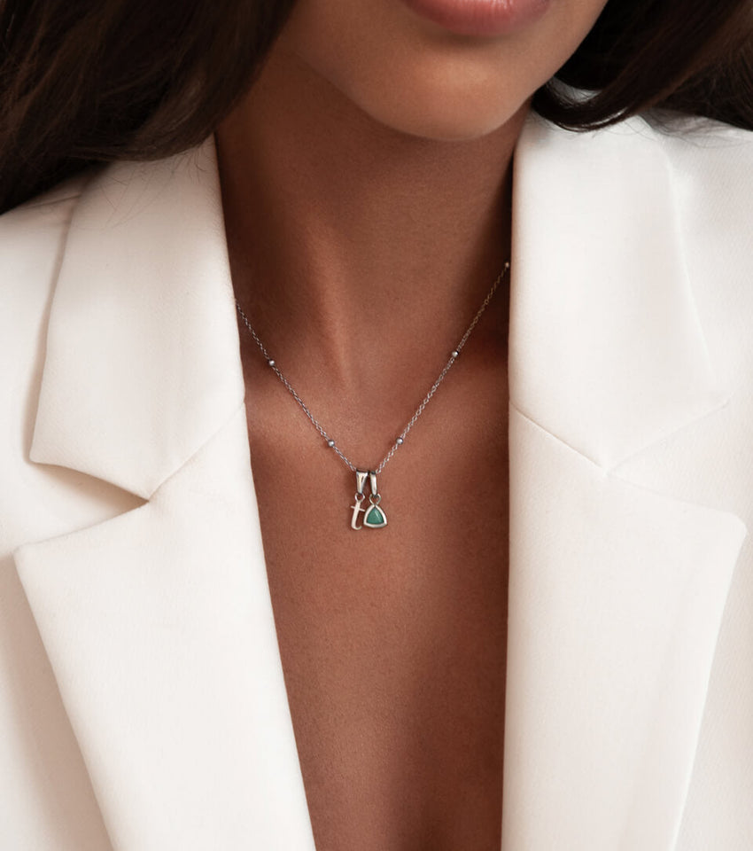 Cabbage White England Lowercase Initial Necklace | Show Your Love in  Letters Like Meghan Markle With These 23 Personalised Initial Necklaces |  POPSUGAR Fashion UK Photo 2