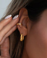 Starburst Square Hoops (Gold)